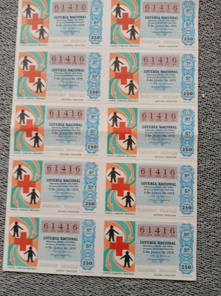 Billete Lotería Nacional 61416 - 1976