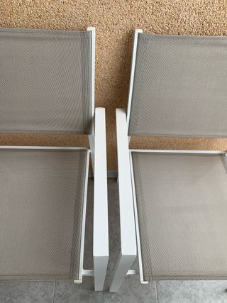 Set de 4 Sillas de Terraza de Aluminio