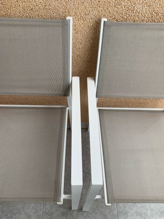 Set de 4 Sillas de Terraza de Aluminio