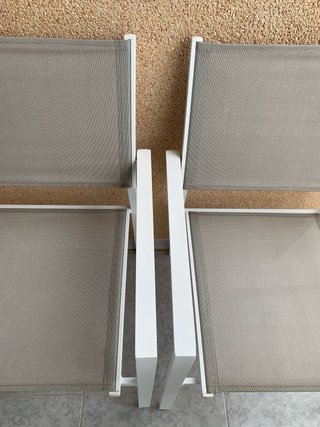 Set de 4 Sillas de Terraza de Aluminio