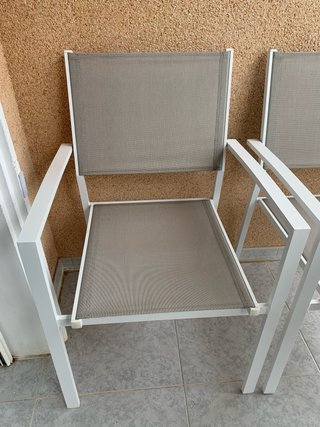 Set de 4 Sillas de Terraza de Aluminio