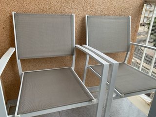Set de 4 Sillas de Terraza de Aluminio
