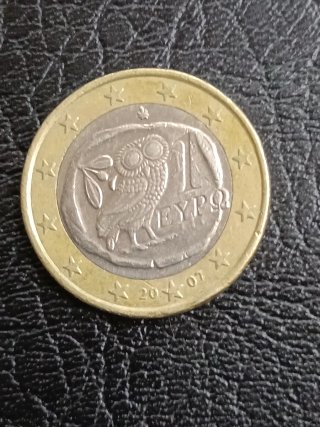 Moneda de 1 Euro Grecia 2007