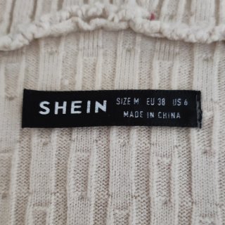 Cárdigan con gorro Shein Beige