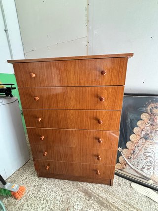 Cómoda de Madera Vintage con 6 Cajones