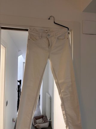 Pantalones Mango Blancos Talla 36