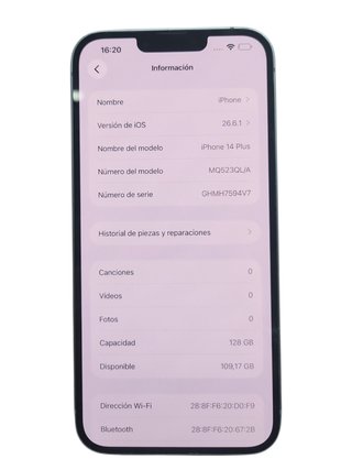 iPhone 14 Plus 128GB Azul Doble SIM NFC