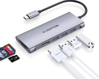 Hub USB-C LENTION HDMI 4K + 3 USB + MicroSD/SD