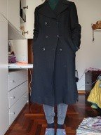 Cappotto blu doppio petto