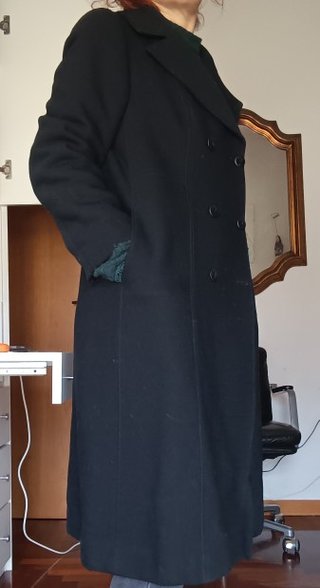 Cappotto blu doppio petto