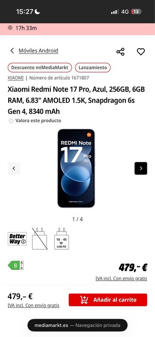 Xiaomi Redmi Note 17 Pro 5G 256GB Azul
