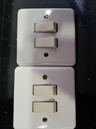 2 Interruptores Dobles Antiguos