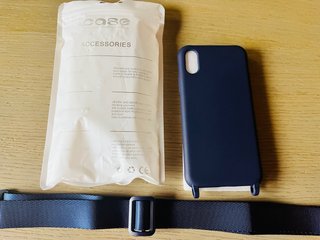 Custodia iPhone XS in blu navy