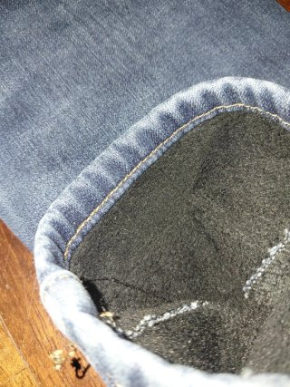 Jeans elasticizzati felpati blu
