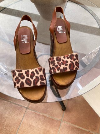 Sandalias Plataforma Ouyé Animal Print