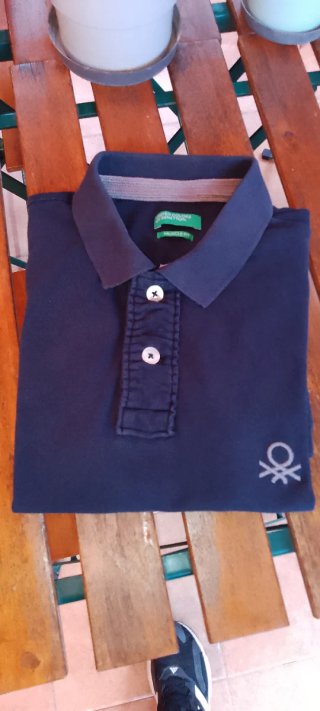 Polo Benetton Azul Talla M
