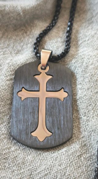 Collar Cruz Trilobulada Calidad Premium