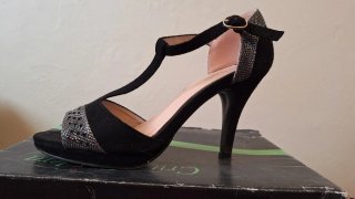 Zapatos de fiesta negros talla 38 y regalo
