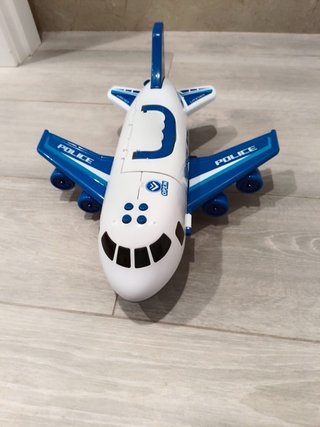 Avión de policía con sonido y vapor
