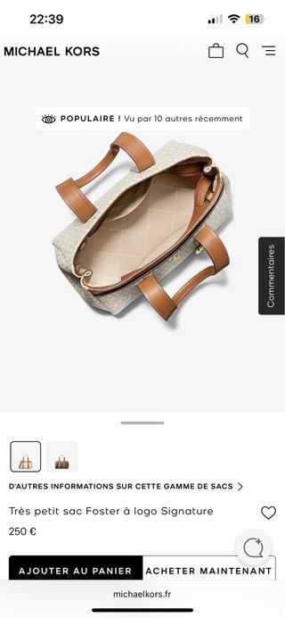 Bolsa Michael Kors Beige y Marrón