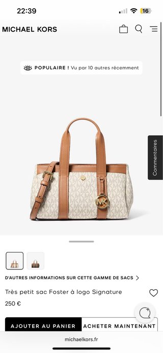 Bolsa Michael Kors Beige y Marrón