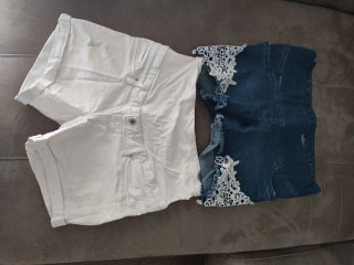 Lote 2 shorts premamá T38 vaqueros