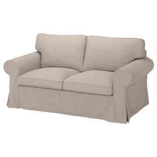 2 x Fodere Totebo beige per divano a 2 posti Ektorp