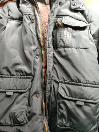 Parka niño verde