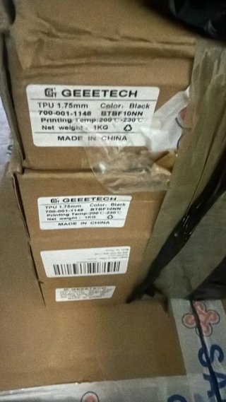 Filamento TPU Geeetech 1.75mm Negro 1kg