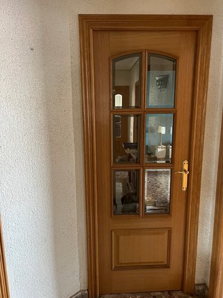 Puertas de madera con cristal