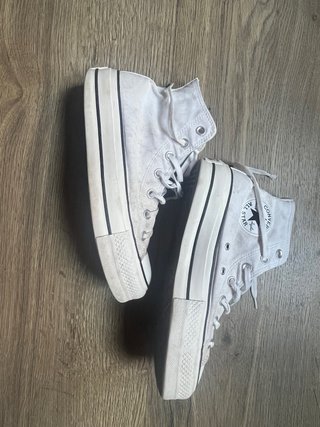 Converse plataforma blancas