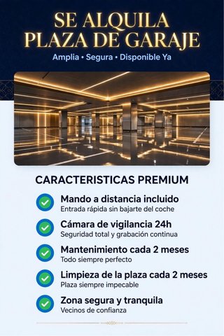 Plaza de garaje en alquiler
