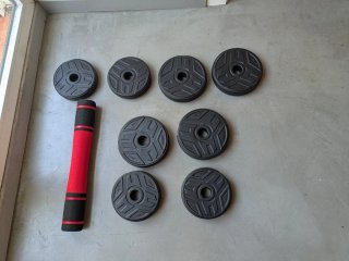 Discos de pesa y barra