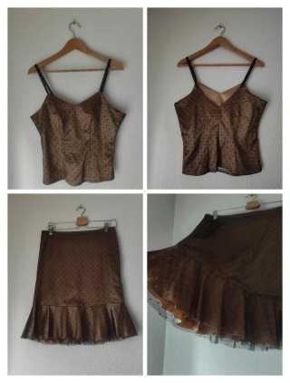 Conjunto Vintage de Dos Piezas