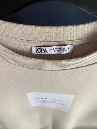 Sudadera Zara Beige Talla S