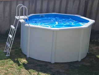 Piscina GRE Acero 240x120 Blanca