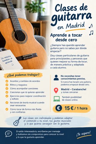 Clases de guitarra.