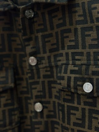Giacca Fendi x Versace Monogram Marrone