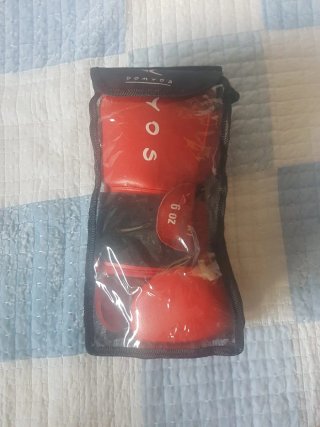 Guantes de boxeo DOMYOS rojos y negros