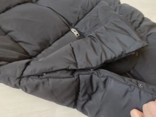 Abrigo largo acolchado Monki negro
