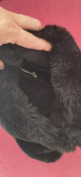 Bolso de fiesta de pelo negro
