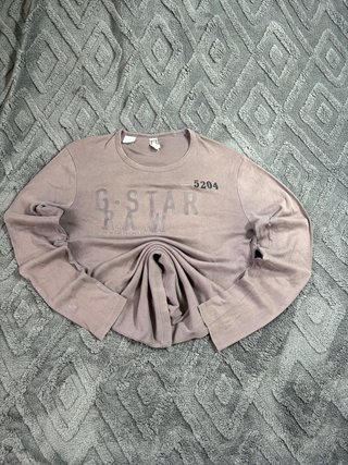 Camiseta G-Star RAW manga larga beige