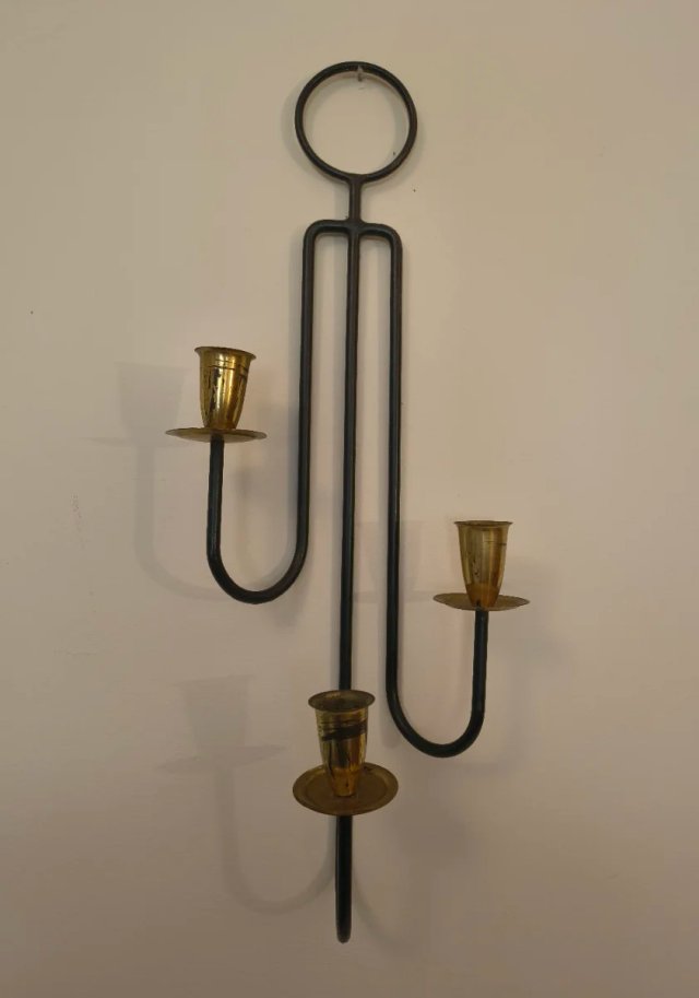 CANDELABRO MID-CENTURY.PORTAVELAS VINTAGE ART DECO