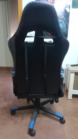 Silla Gaming Azul y Negro