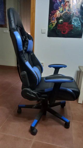 Silla Gaming Azul y Negro