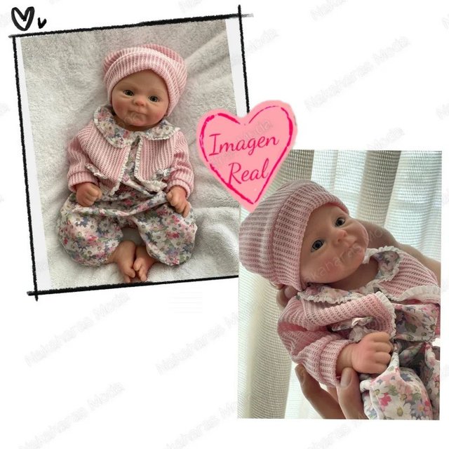 Boneca bebê reborn de silicone flexível
