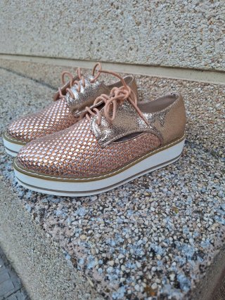 Zapatos Ortopédicos Dorados Talla 37
