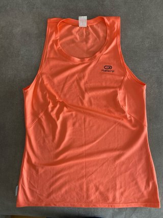Camiseta deportiva tirantes Kalenji naranja