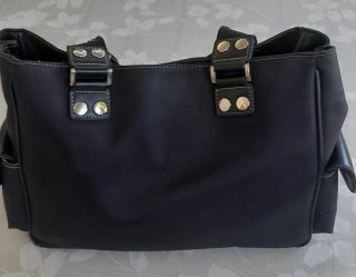 Borsa Lais Copains Jeans nera tela e pelle