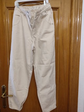 Pantalones Mango Beige Talla M
